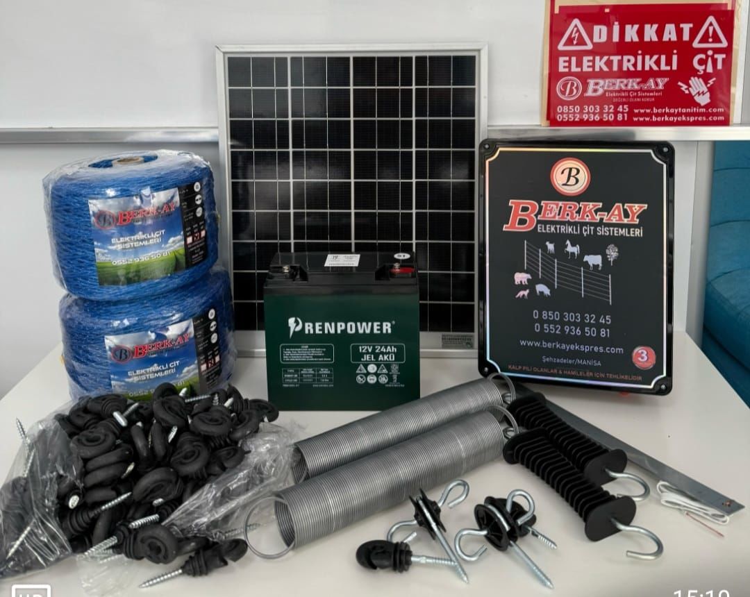 Ayı ve Domuz Kovucu Akü ve Adaptör İle Çalışan Model Elektrikli Çit Sistemi